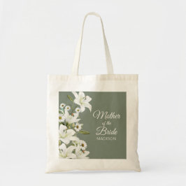Dagen en witte gelilies tote bag