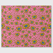  Dagen Geel Blauw Roze Cadeaupapier (Vlak)