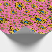  Dagen Geel Blauw Roze Cadeaupapier (Hoek)