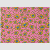  Dagen Geel Blauw Roze Tissuepapier (Voorkant)