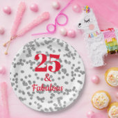 Dagen gladde en rode halve steen - Borden op papie Papieren Bordje (Feest)