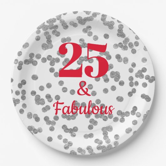 Dagen gladde en rode halve steen - Borden op papie Papieren Bordje (Voorkant)