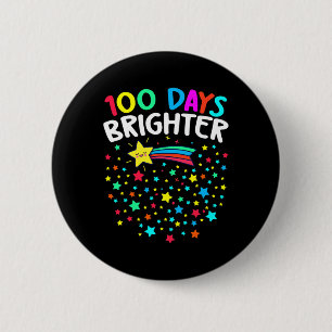 Dagen helderder gelukkige 100 dagen van schoollera ronde button 5,7 cm