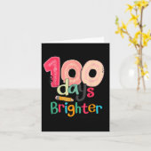 Dagen Helderder Leraar Student Gelukkig 100ste Dag Kaart (Gele Bloem)