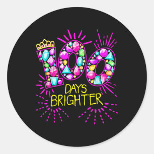 Dagen Helderder Meisjes van de Leraar 100 Dagen Sc Ronde Sticker