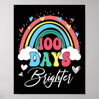 Dagen Helderder Regenboog Leraar Student 100ste Da Poster
