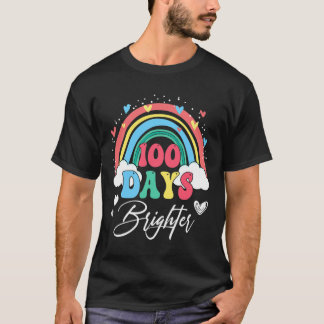 Dagen Helderder Regenboog Leraar Student 100ste Da T-shirt