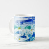 Dagen in blauw en wit koffiemok (Voorkant links)