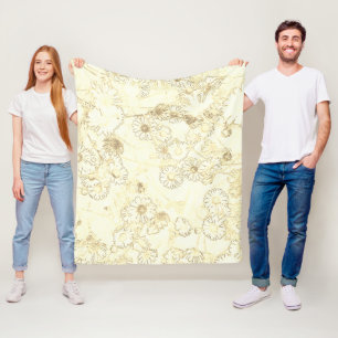 Dagen in crème en wit fleece deken