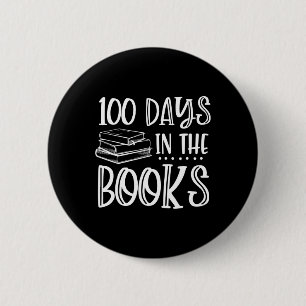 Dagen in de boeken - boek liefhebber lezen 100ste  ronde button 5,7 cm