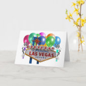 Dagen in Fabulous Las Vegas schokmeisjes Kaart (Gele Bloem)