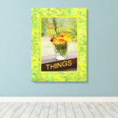 Dagen in Glass Photography Yellow Border Canvas Afdruk (Insitu (Houten vloer))
