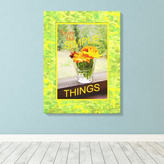 Dagen in Glass Photography Yellow Border Canvas Afdruk (Insitu (Houten vloer))