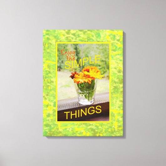 Dagen in Glass Photography Yellow Border Canvas Afdruk (Voorkant)