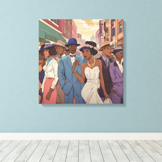 Dagen in het verleden canvas afdruk (Insitu (Houten vloer))