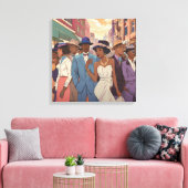 Dagen in het verleden canvas afdruk (Insitu (Woonkamer))