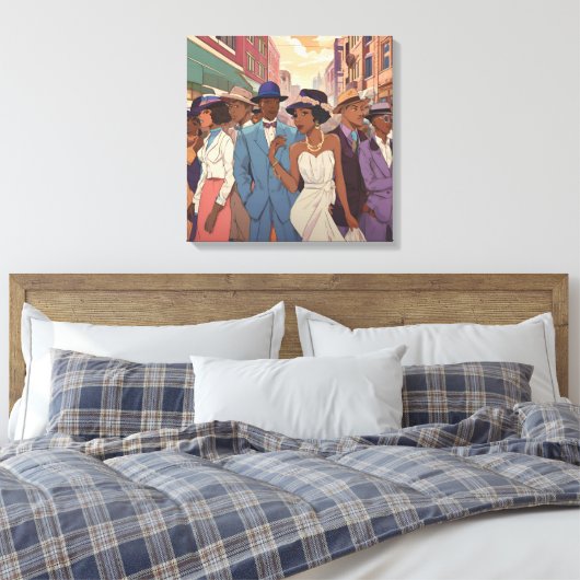 Dagen in het verleden canvas afdruk (Insitu (Slaapkamer))