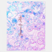 Dagen in roze en blauwe vlooiendeken fleece deken (Voorkant)
