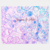 Dagen in roze en blauwe vlooiendeken fleece deken (Voorkant (Horizontaal))