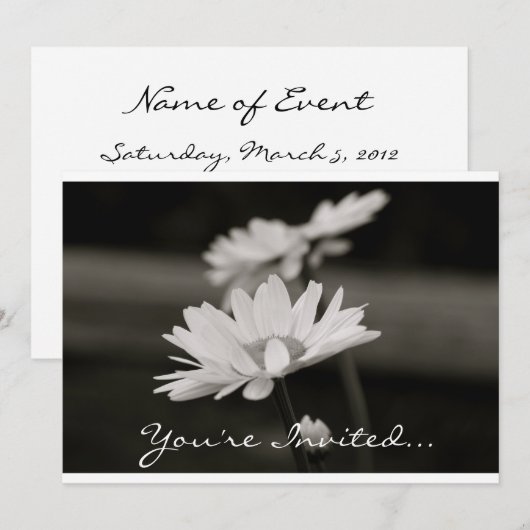 Dagen in zwart-wit kaart (Voorkant / Achterkant)