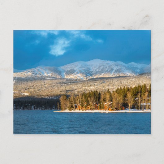 Dagen laatste licht op skiloop van witvis briefkaart (Voorkant)