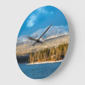 Dagen laatste licht op skiloop van witvis grote klok (Hoek)