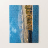 Dagen laatste licht op skiloop van witvis legpuzzel (Verticaal)