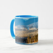 Dagen laatste licht op skiloop van witvis mok (Voorkant links)