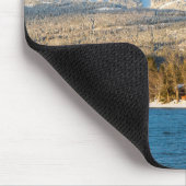 Dagen laatste licht op skiloop van witvis muismat (Hoek)