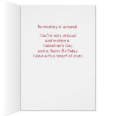 Dagen op dag van de Valentijn Cute Monkey (Binnen (Rechts))