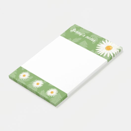 Dagen op groen met aangepaste titel post-it® notes (Schuin)