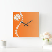 Dagen op Oranje vierkante wandklok (Huis)