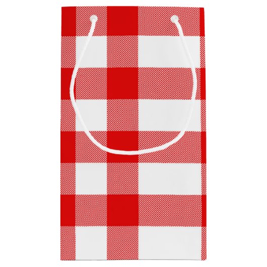 Dagen op rode en witte buffelplaat klein cadeauzakje (Achterkant)