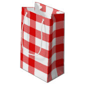 Dagen op rode en witte buffelplaat klein cadeauzakje (Achterkant Gekanteld)