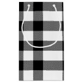 Dagen op zwarte en witte buffelplaat klein cadeauzakje (Achterkant)