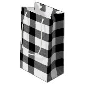 Dagen op zwarte en witte buffelplaat klein cadeauzakje (Achterkant Gekanteld)