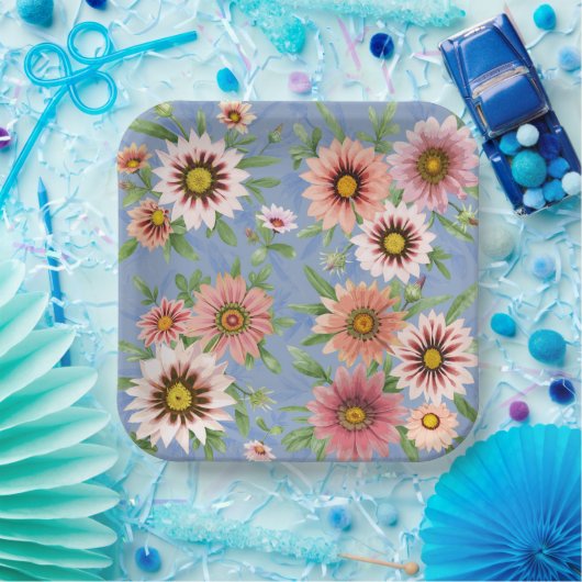 Dagen over  flora botanische kunst papieren bordje (Feest)