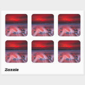 Dagen over het Zee van de storm Vierkante Sticker (Vel)