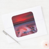 Dagen over het Zee van de storm Vierkante Sticker (Envelop)