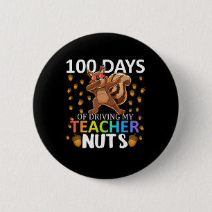 Dagen rijden mijn leraar noten 100ste dag van scho ronde button 5,7 cm