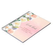 Dagen roos goudfloralen wit Guest Book Notitieboek (Linkerzijde)