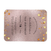 Dagen roos goudroze roze roze sterren moderne magneet (Horizontaal)