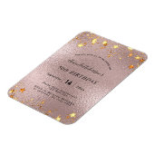 Dagen roos goudroze roze roze sterren moderne magneet (Linkerzijde)