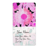 DAGEN, roze zwart Etiket (Voorkant)