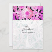 DAGEN, roze zwarte witte bloemen en bladeren Aankondiging (Achterkant)