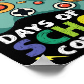 Dagen School Video Gamer 100e dag leraar student Poster (Hoek)