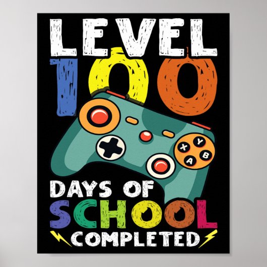 Dagen School Video Gamer 100e dag leraar student Poster (Voorkant)