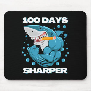Dagen Sharper Shark plezier 100 dagen van school Muismat