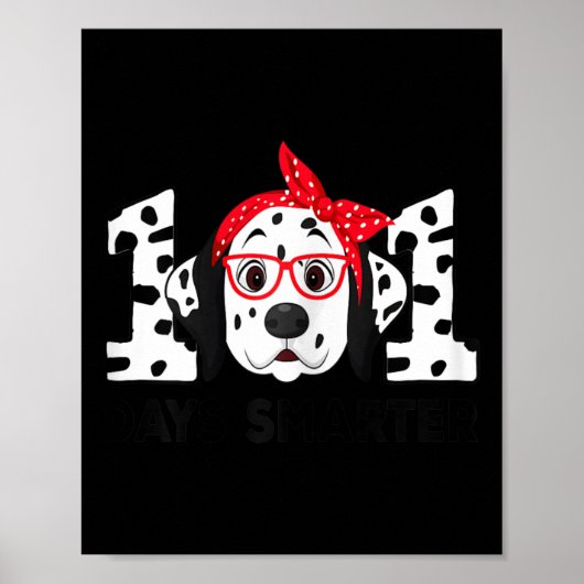 Dagen Slimmer 101e dag school Dalmatische hond ler Poster (Voorkant)