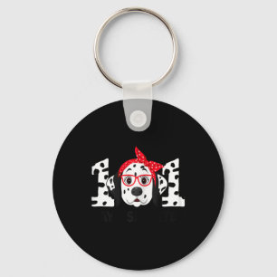 Dagen Slimmer 101e dag school Dalmatische hond ler Sleutelhanger